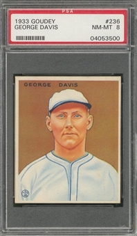 1933 Goudey #236 George Davis – PSA NM-MT 8 